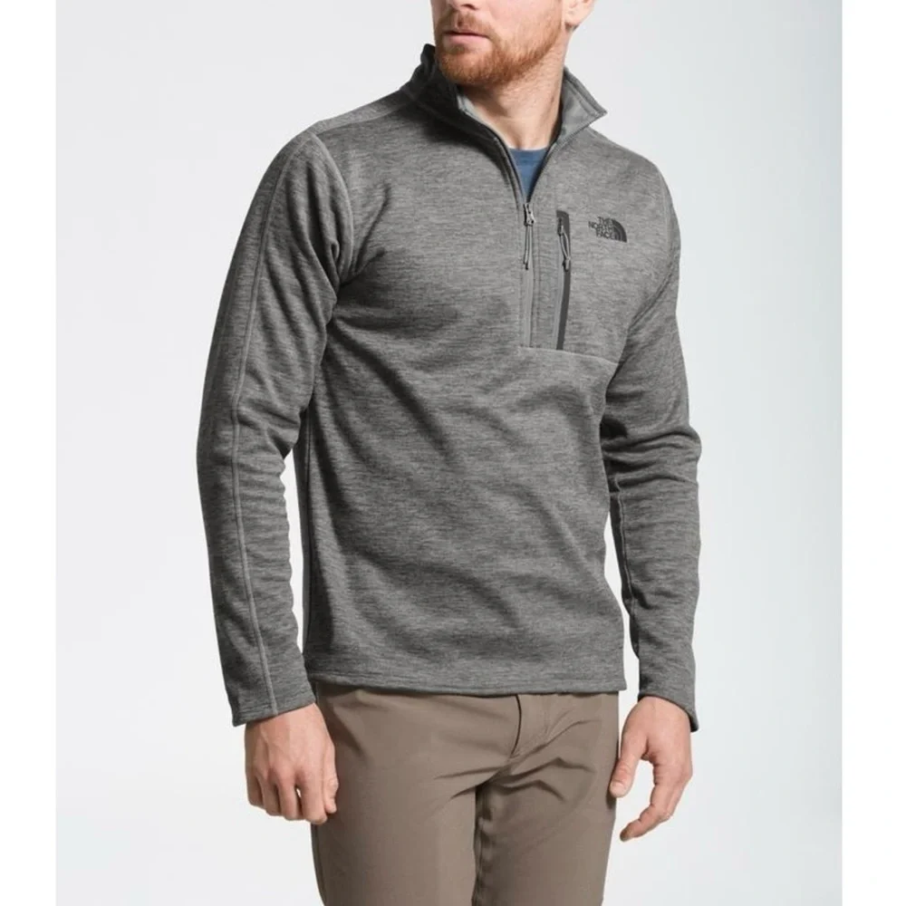 The North Face fleece Men's charcoal canyonlands Quarter-Zip shirt